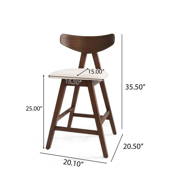 Stocker Fabric and Rubberwood Counter Stools (Set of 2) by Christopher