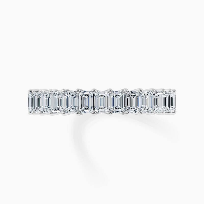 Auriya 14k Gold Emerald North-South Lab Grown Diamond Half Eternity Band 1.50 - 6.00 ct. tw. (F-G, VS)