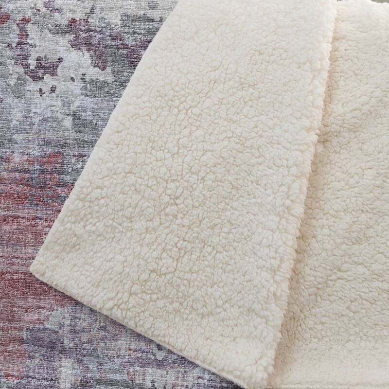 Premium Machine Washable ASB69 Abstract Modern Sherpa Throw Blanket