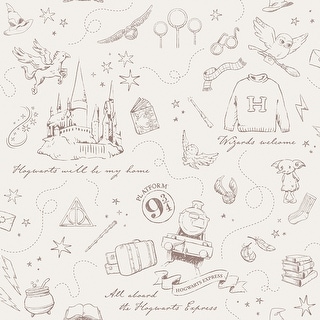 Harry Potter Magical Moments Trail Cream Peel and Stick Wallpaper - 216 x 20.50