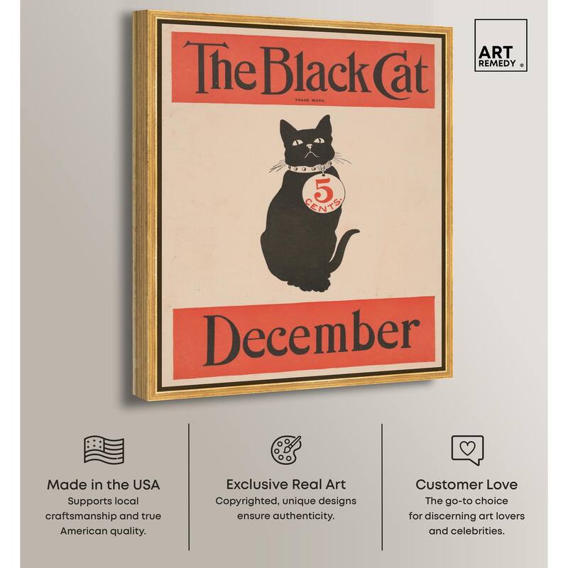 The Black Cat December 1890 Canvas by Art Remedy