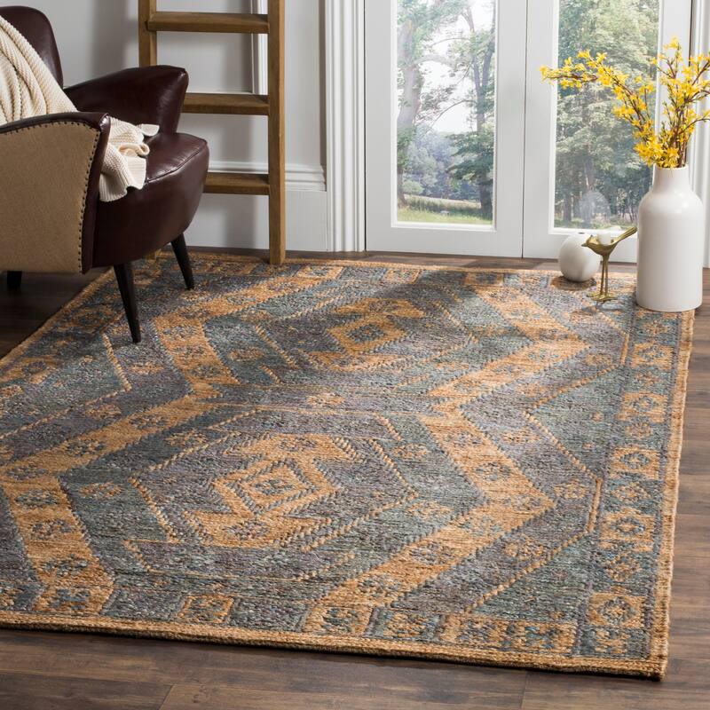 SAFAVIEH Handmade Organica Marlen Casual Jute Rug - 5' x 8' - Slate/Natural