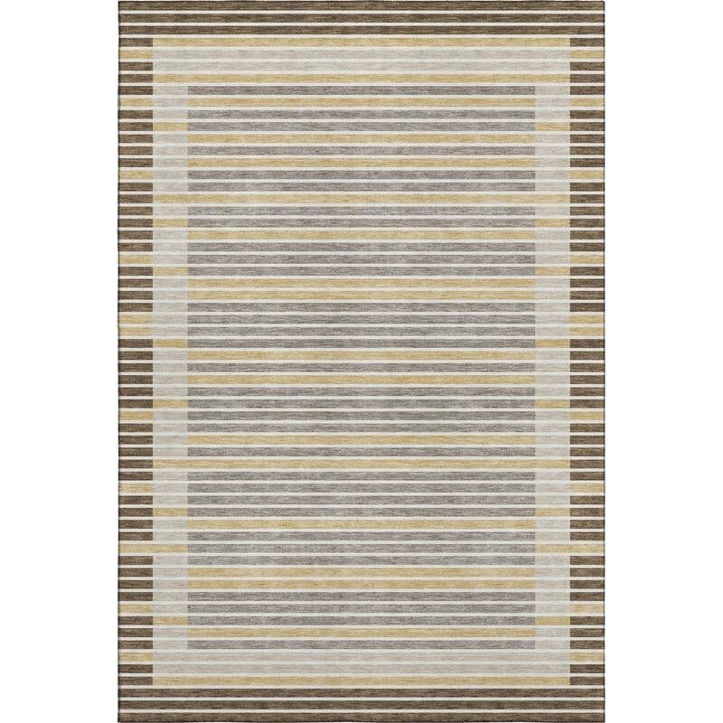 Premium Washable Super Soft Border Geo Mayfield Rug