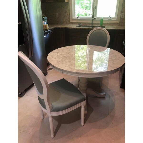 Top Product Reviews For Furniture Of America Laine Country Style Furniture Of America Laine Country Style Faux Marble White Round Dining Table Customer Reviews