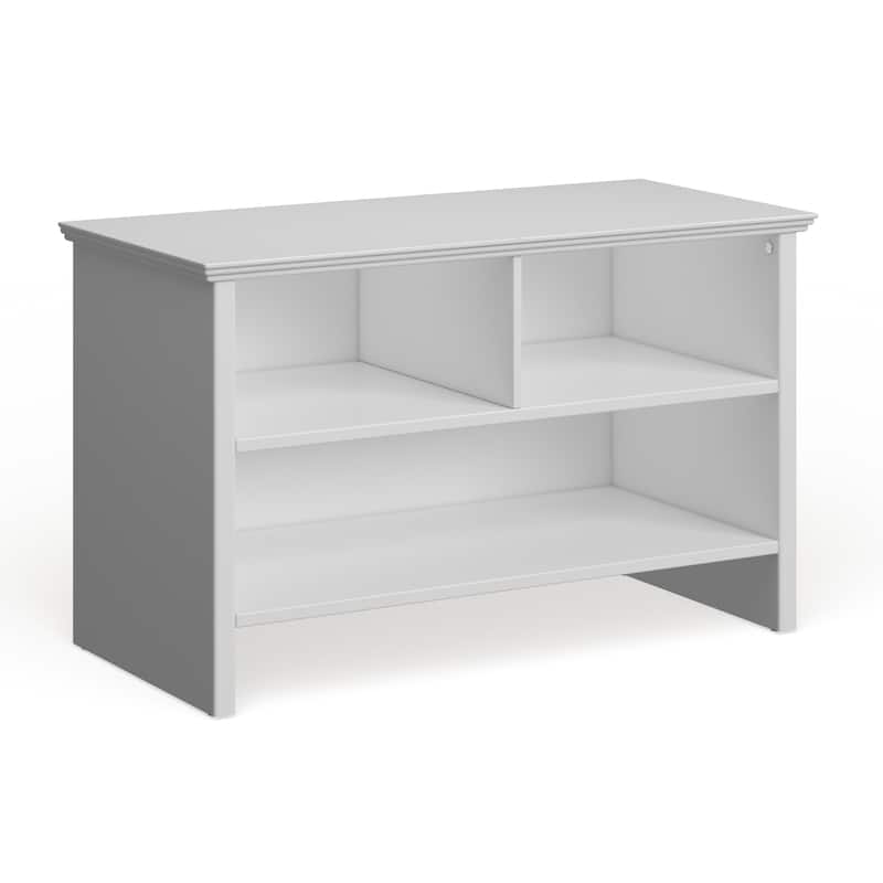 Porch & Den Candace White Wood Shoe Bench