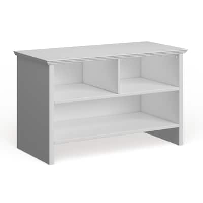Porch & Den Candace White Wood Shoe Bench