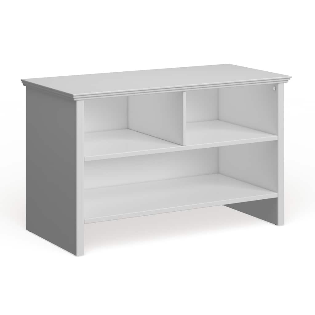 Porch & Den Candace White Wood Shoe Bench