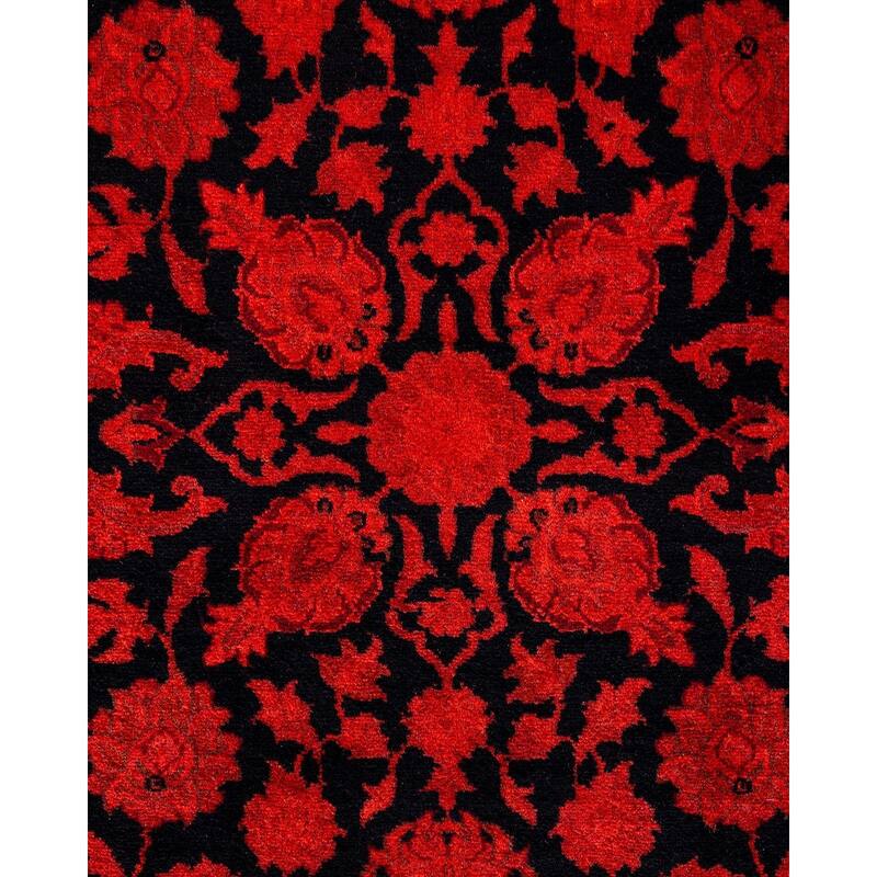 Overdyed, One-of-a-Kind Hand-Knotted Area Rug - Orange - 3' 1" x 5' 4"