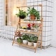 preview thumbnail 9 of 15, 3 Tier Bamboo Hanging Plant Stand Ladder Flower Rack Hanging Baskets