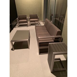 Cape Coral Outdoor Aluminum Coffee Table by Christopher Knight Home