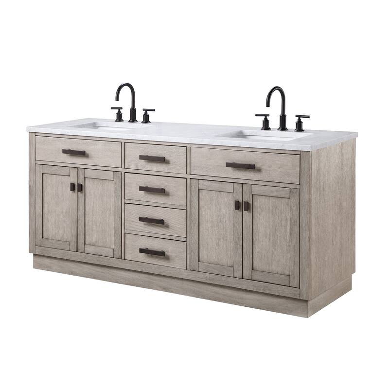 Chestnut 72" Double Bathroom Vanity Vanity with Faucet(s)