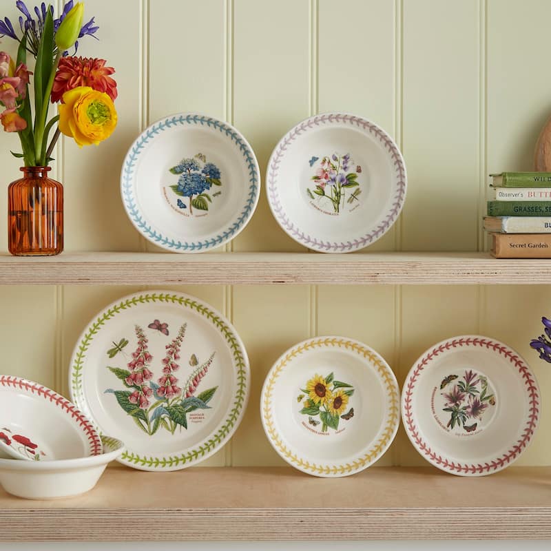 Portmeirion Botanic Garden Set of 6 Meadow Oatmeal Bowls - 6.5 in