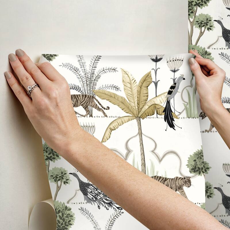 NuWallpaper Laos Ivory Peel and Stick Wallpaper