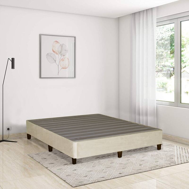 Onetan, 13” Platform Bed for Mattress with Leg, Beige