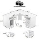 preview thumbnail 15 of 70, Modern Farmhouse L-Shape Desk with File Cabinet and Drawers, Homer Office Executive Desk with Charge Station