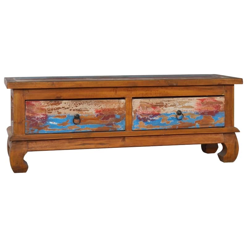 vidaXL TV Stand 43.3"x13.8"x15.7" Reclaimed Teak Wood
