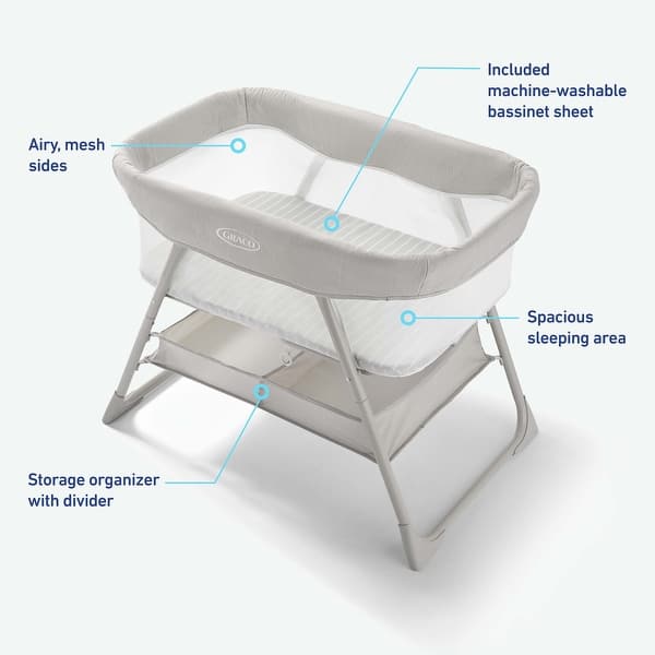 Graco DreamMore Bedside Bassinet, Willow