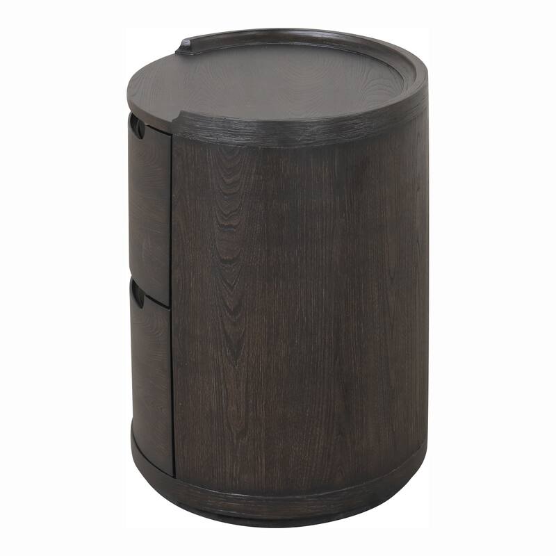 Furniture of America Addeso Modern Solid Wood 2-Drawer Nightstand