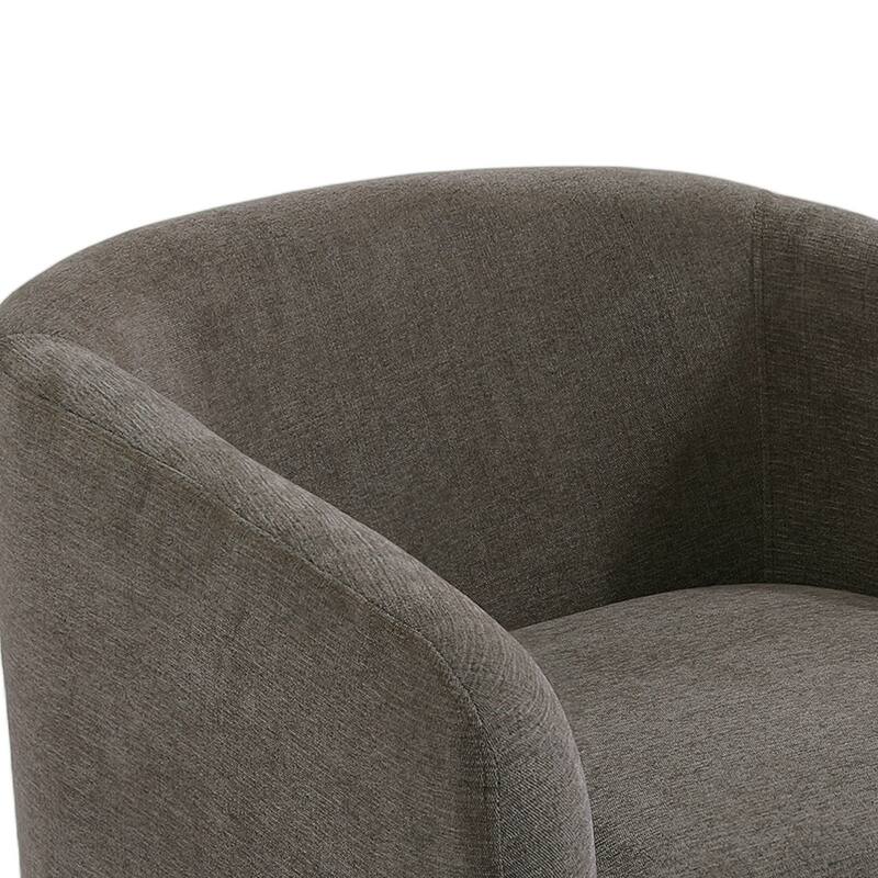 Modern Upholstered Barrel Chair Swivel Accent Chair for Living Room