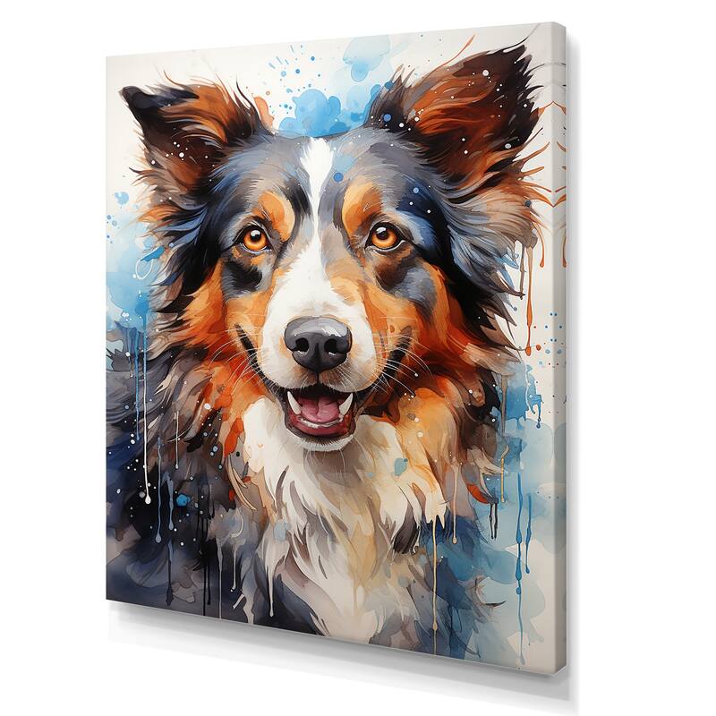 Designart "Border Collie Brilliance " Dog Wall Art