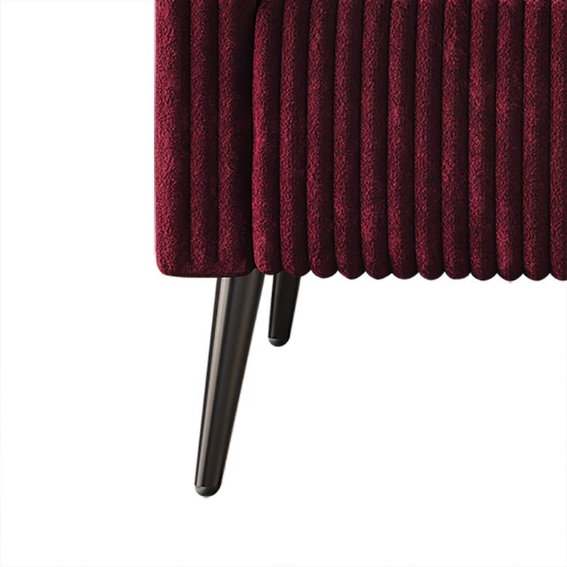 CraftPorch Corduroy Modern and Glamorous Velvet Upholstered 3-Piece Living Room Set
