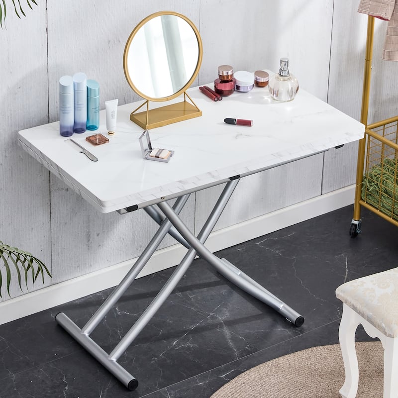 Modern minimalist multifunctional lifting table, with a 0.8-inch wood grain process sticker
