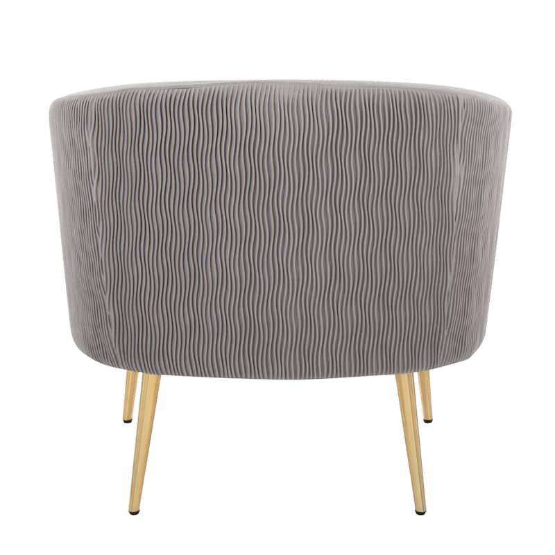 Silver Orchid Randolf Pleated Waves Accent Chair