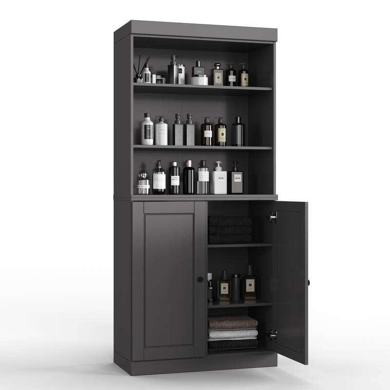 100% Solid Wood 32" Bathroom Cabinet with Optional Doors by Palace Imports