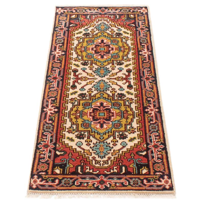 ECARPETGALLERY Hand-knotted Serapi Heritage Cream Wool Rug - 2'6 x 5'9