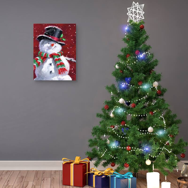Snowman's Face by The Macneil Studio Canvas Art Print