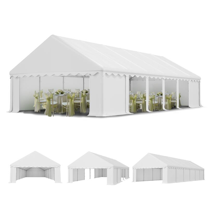20' x 40' Large Patio Wedding Party Tent with 12 Removable Sidewalls Outdoor Gazebo Event Shelter Canopy with Carry Bags