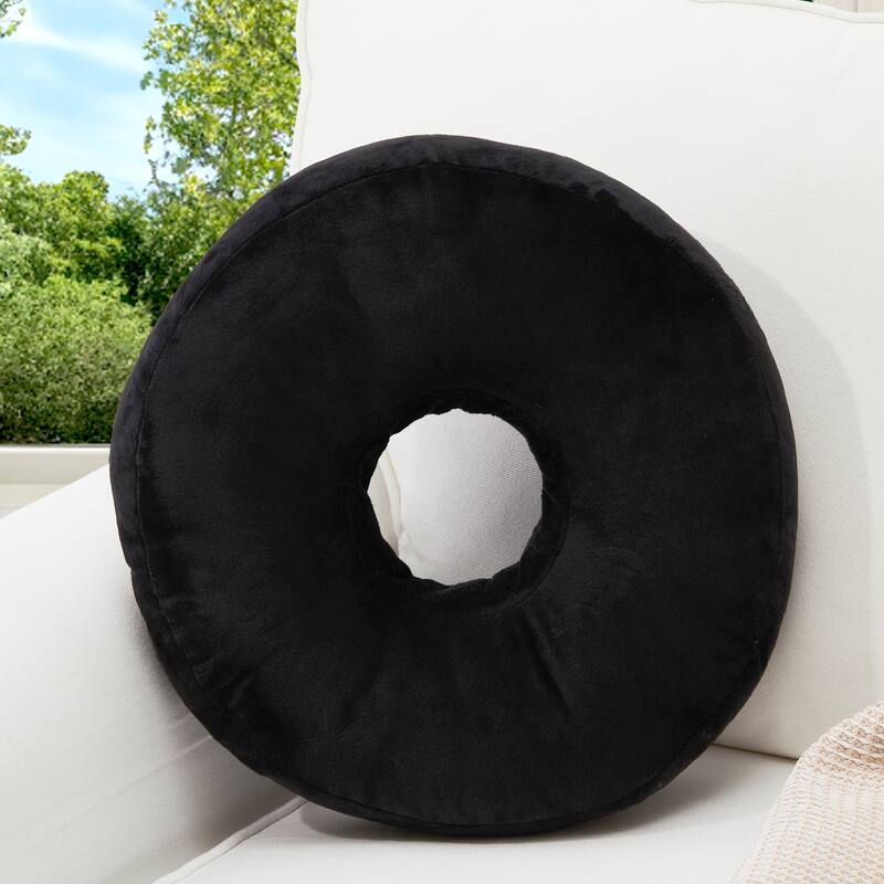 Cheer Collection Super Soft Round Donut Pillow - Assorted Colors