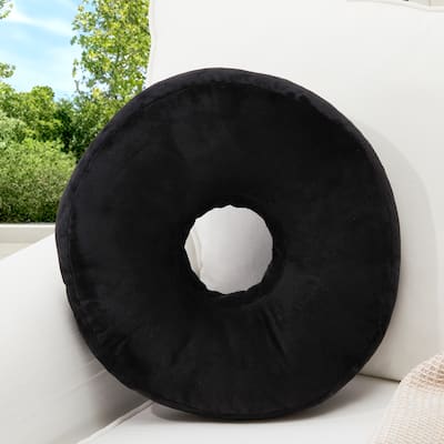 Cheer Collection Super Soft Round Donut Pillow - Assorted Colors