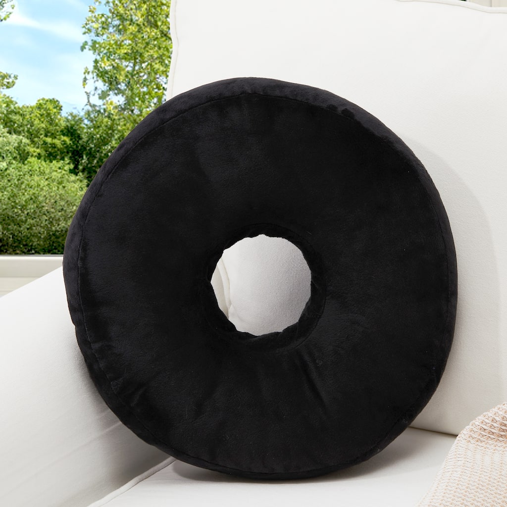 Cheer Collection Super Soft Round Donut Pillow - Assorted Colors