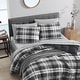 preview thumbnail 8 of 7, Nautica Crossview Plaid Microsuede Reversible Charcoal Comforter Set