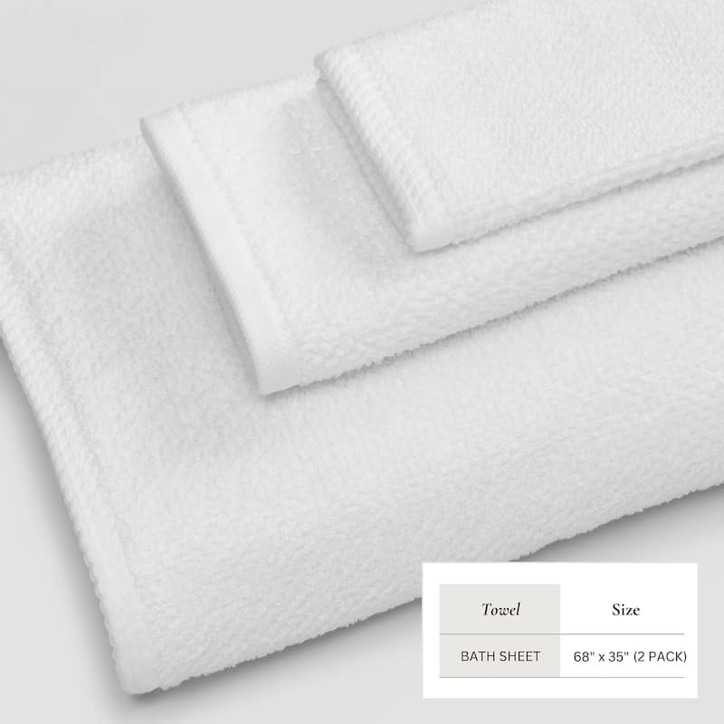100% Cotton Acacia Collection Ultra Absorbant Popcorn Bath Towels