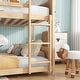 preview thumbnail 9 of 58, Rubber Wood Bunk Bed with Safety GuardrailsTwin Over Twin