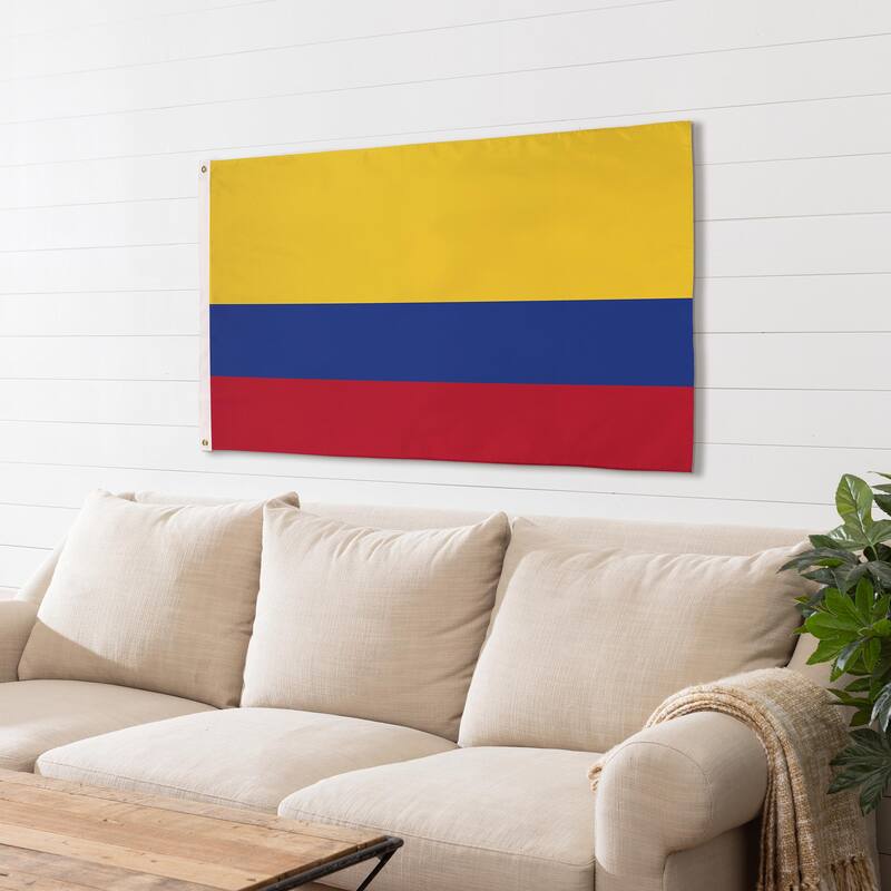 Colombia National Double Sided Estate Flag w/ 2 Grommets, 3'x5'