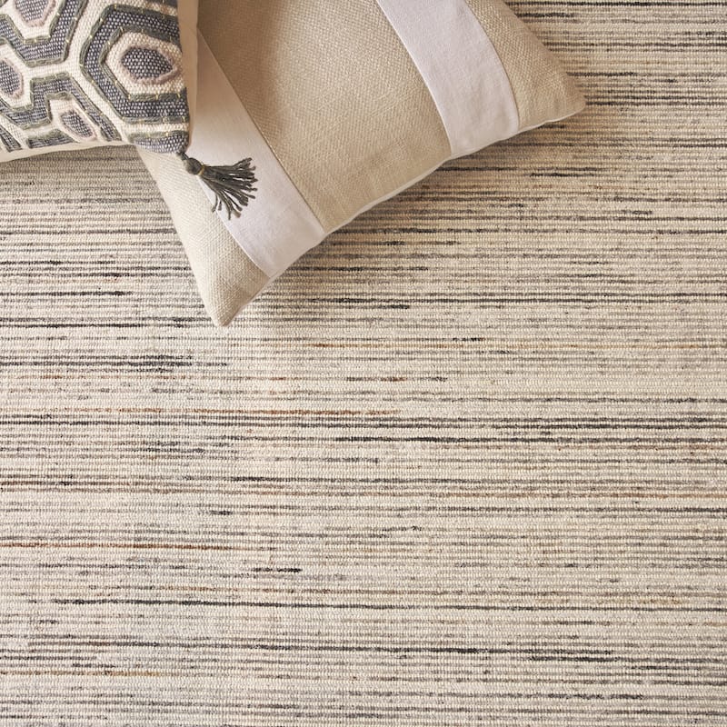 EXQUISITE RUGS Carmen Hand-loomed PET yarn Ivory/Grey Area Rug.