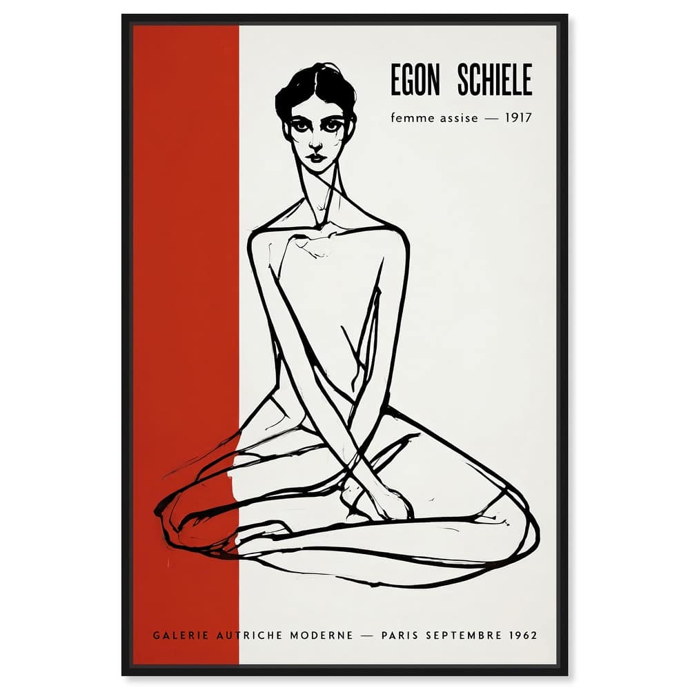 Schiele's Red and White Canvas by Art Remedy