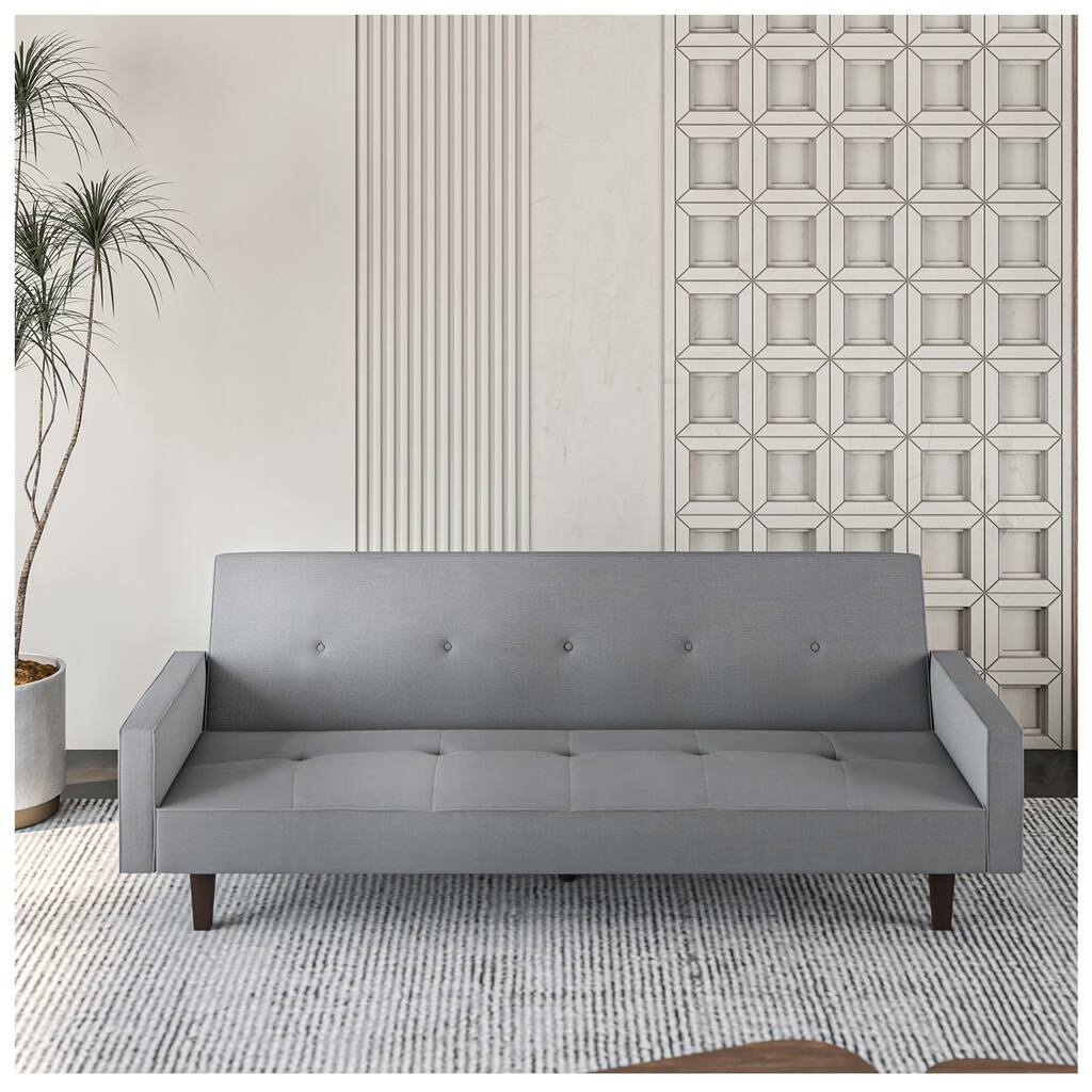 Small Couches for Small Spaces - 75 Light Gray Pull Out Sofa Bed - Medium