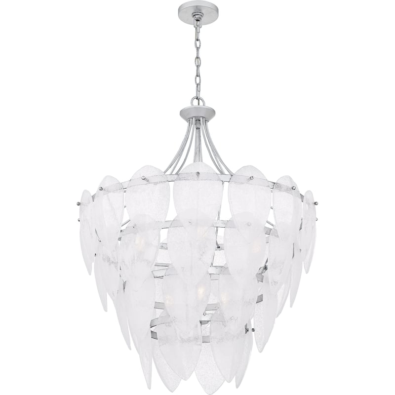 Lilestone 7-Light Silver Leaf Pendant