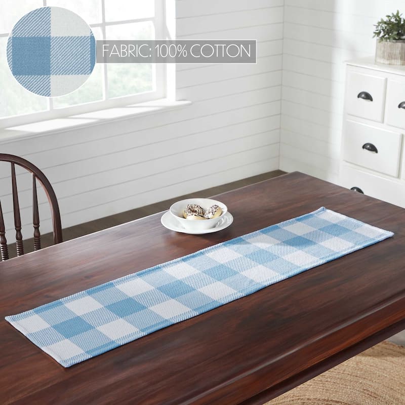 Annie Buffalo Check Runner - 12x48 - Blue