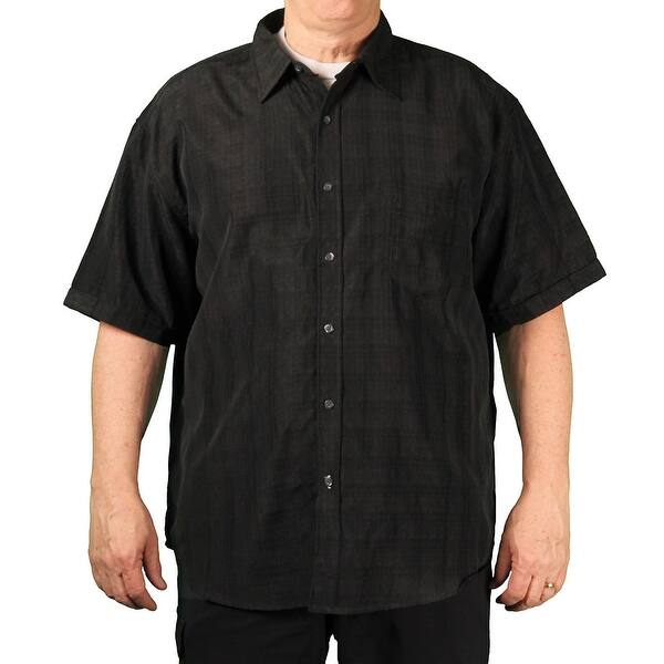 Shop Bruno Big Men S Short Sleeve Button Down Shirt Overstock