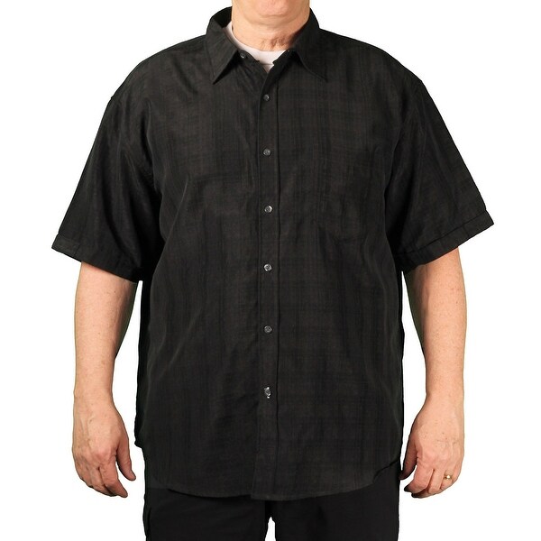 Shop Bruno BIG Men's Short Sleeve Button-Down Shirt - On Sale - Free