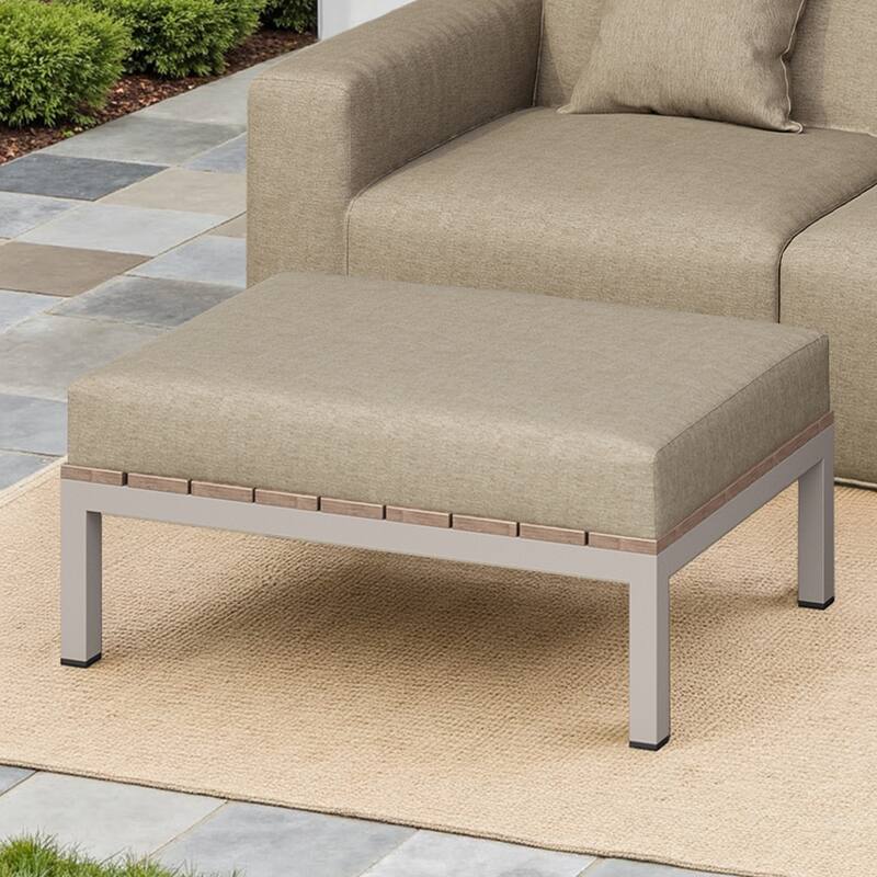 Outdoor No Assembly Patio Conversation Sets with Coffee Table, Ottoman