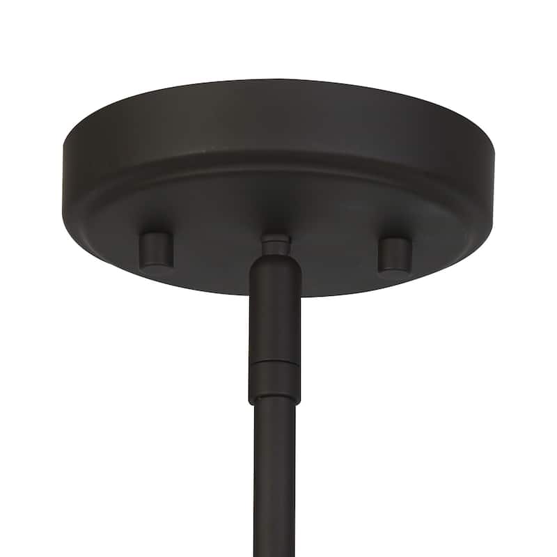 Modern 1-Light Pendant Glass Commercial Lighting - Oil-Rubbed Bronze - D3.9" x H7.2"