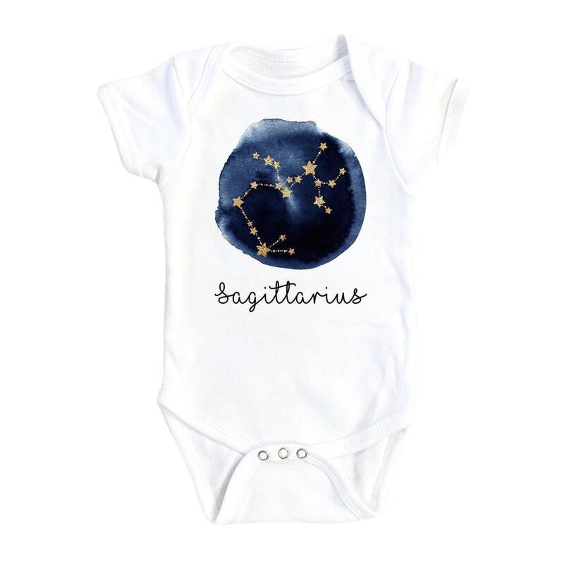 Sagittarius Zodiac - Baby Boy Girl Clothes Infant Bodysuit Funny Cute Newborn - White - 3-6M