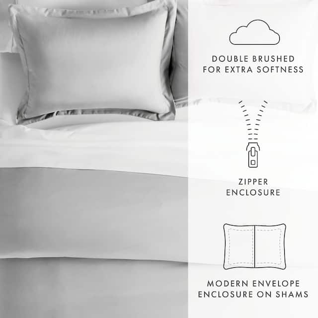 Soft Essentials Oversized 3-piece Microfiber Duvet Cover Set