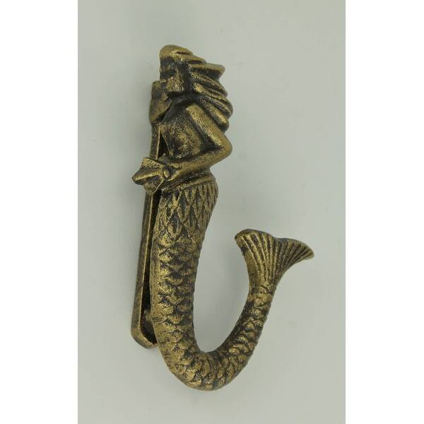 Shop Cast Iron Mermaid Door Knocker Antique Bronze Accent Decorative Coastal Fantasy Front Door Decor On Sale Overstock 30357576